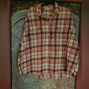 OLD NAVY FLANNEL OVERSIZED BOYFRIEND SHIRT XXL